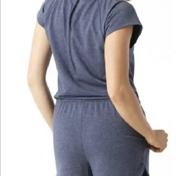 Smartwool Womens Sz XS Active Reset Romper Heather Blue Merino Blend - Picture 3 of 7